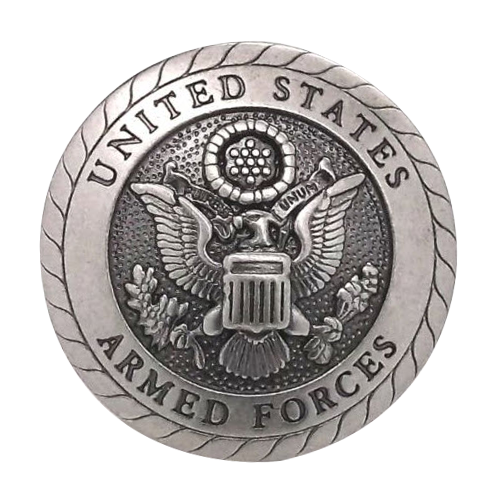 Army medallion fitness button