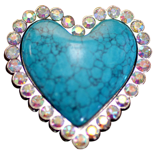 Blue turquoise Heart fitness button